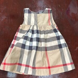 Burberry check cotton dress 👗 18 months baby toddler pocket front